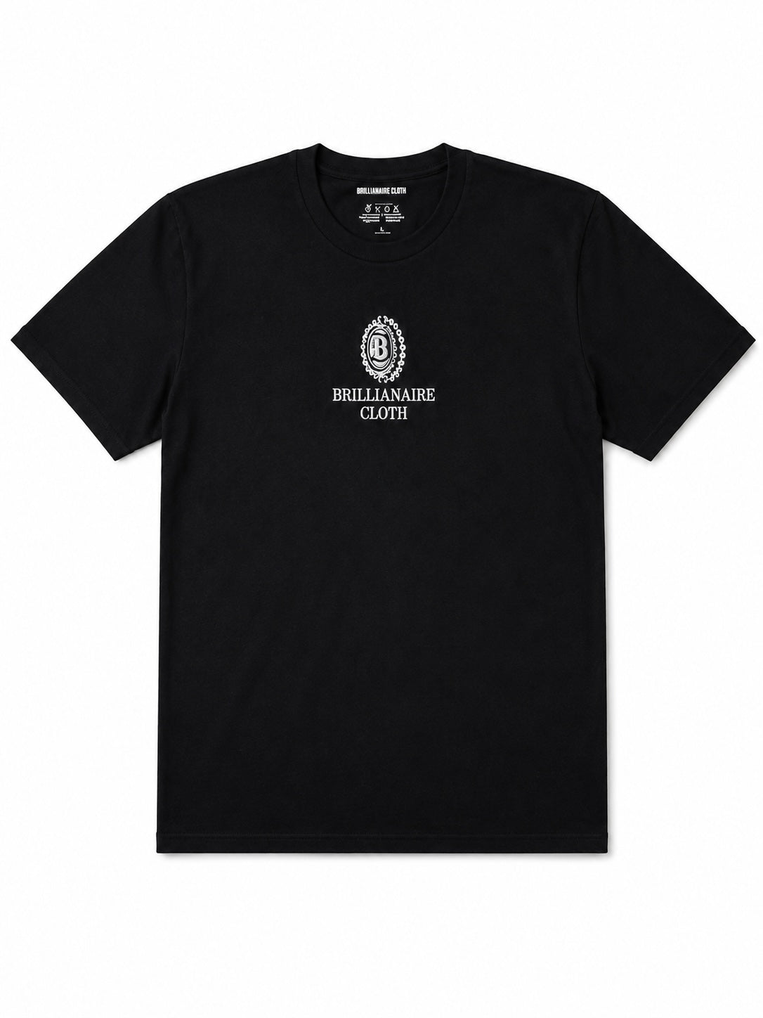 BRILLIANAIRE CLASSIC LOGO BLACK TEE
