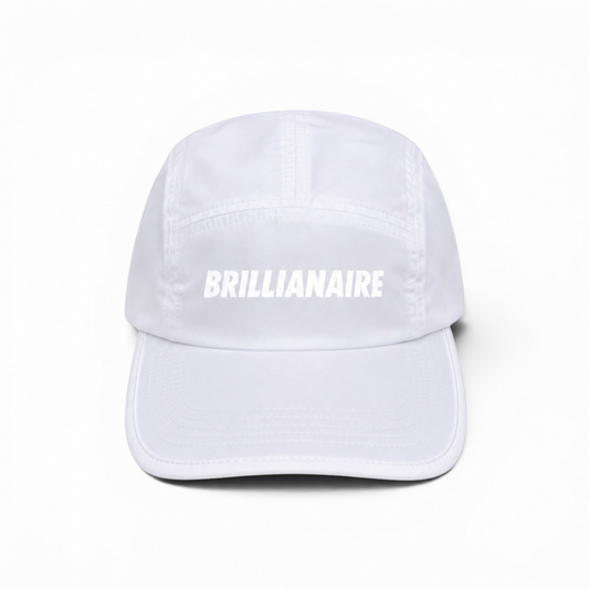 BRILLIANAIRE WHITE NYLON CAP