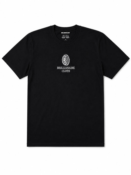BRILLIANAIRE CLASSIC LOGO BLACK TEE
