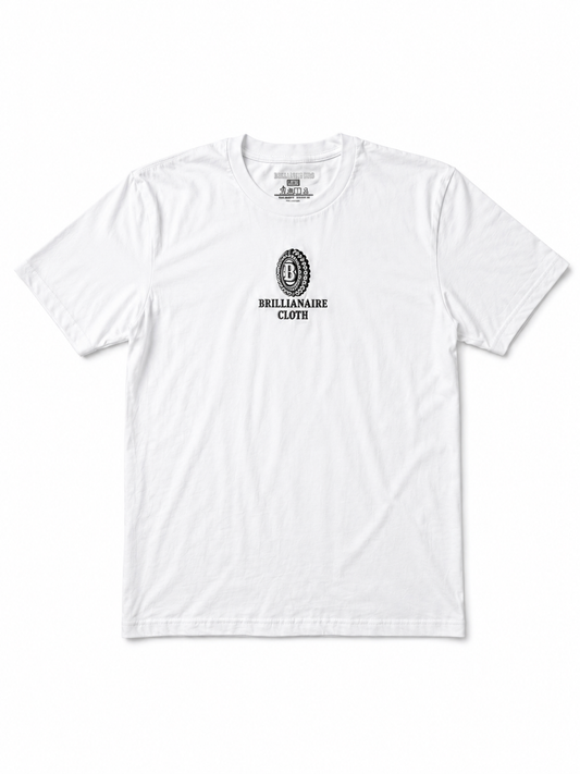 BRILLIANAIRE CLASSIC LOGO WHITE TEE